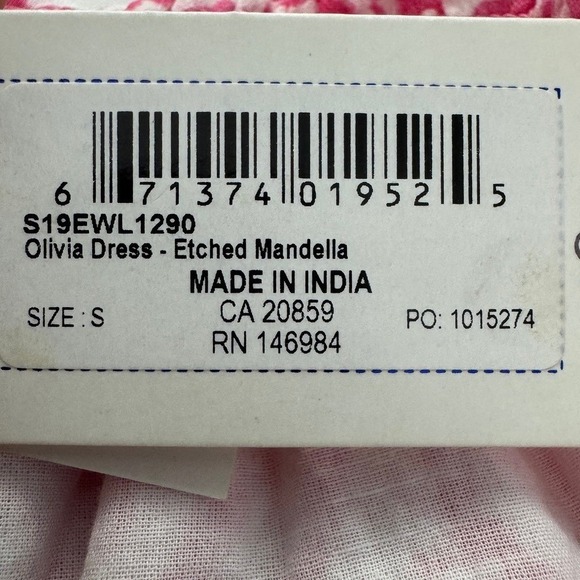 Hatley Olivia Dress Small Pink White Off Shoulder Organic Cotton Tassel‎ Trim - Picture 12 of 15